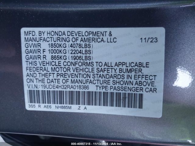 19UDE4H32RA018386 Acura Integra A-spec