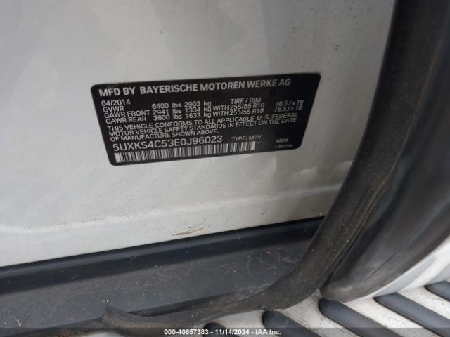 5UXKS4C53E0J96023 BMW X5 Xdrive35d