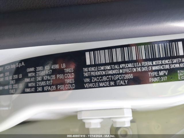 ZACCJBCT1GPD72656 Jeep Renegade Trailhawk