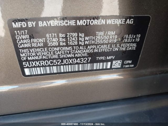 5UXKR0C52J0X94327 BMW X5 Xdrive35i