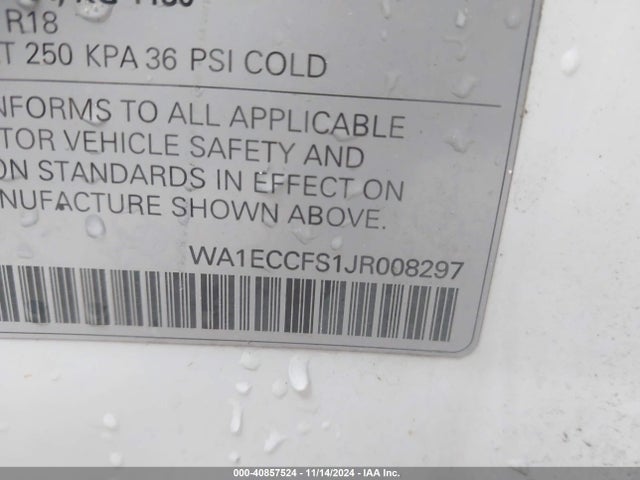 2018 AUDI Q3 WA1ECCFS1JR008297 Photo 8