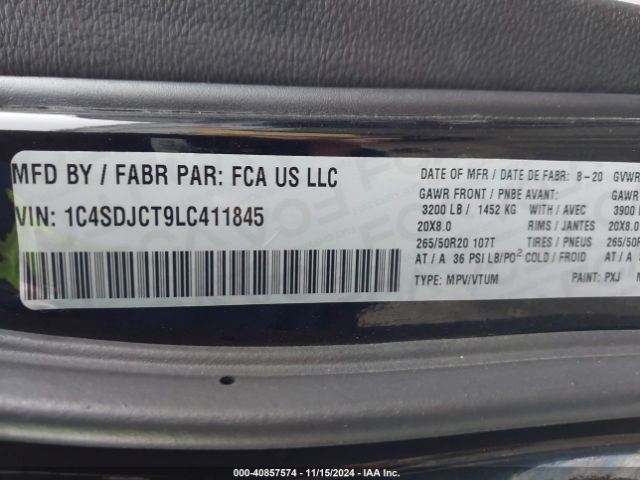 2020 DODGE DURANGO 1C4SDJCT9LC411845 Photo 8