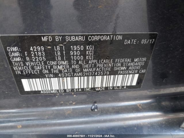 4S3GTAM62H3742579 Subaru Impreza 2.0i Sport