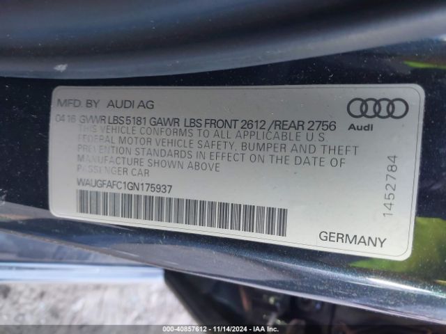 WAUGFAFC1GN175937 Audi A6 2.0t Premium Plus