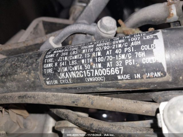 2007 KAWASAKI VN900 JKAVN2C157A005667 Photo 9