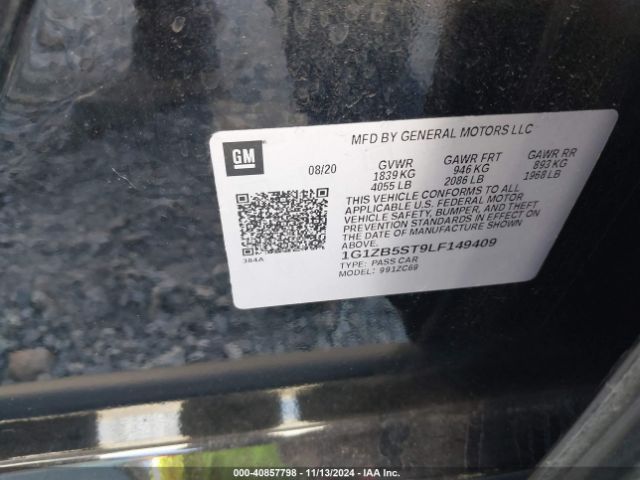 1G1ZB5ST9LF149409 Chevrolet Malibu Fwd Ls