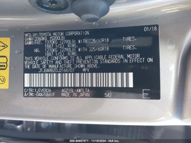 JTJBARBZ0J2166107 Lexus Nx 300 F Sport