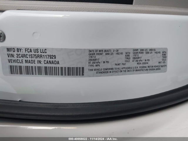2C4RC1S75RR117929 Chrysler Pacifica Hybrid Select