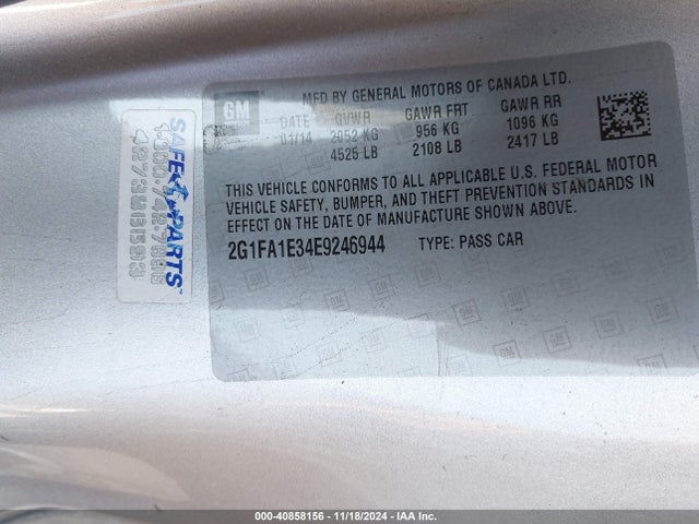 2G1FA1E34E9246944 Chevrolet Camaro 2ls