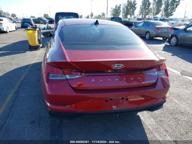 KMHLM4AJXPU085119 Hyundai Elantra Hybrid Blue