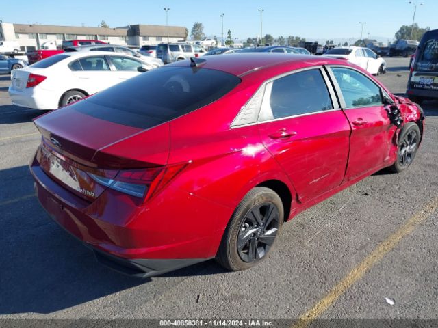 KMHLM4AJXPU085119 Hyundai Elantra Hybrid Blue