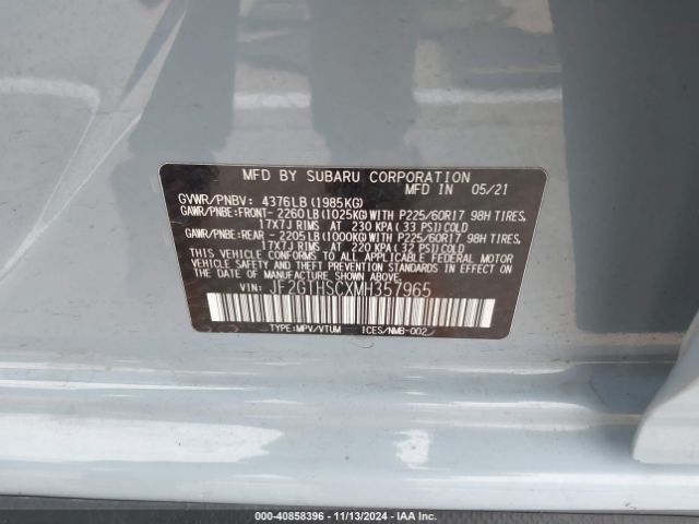 JF2GTHSCXMH357965 Subaru Crosstrek Sport