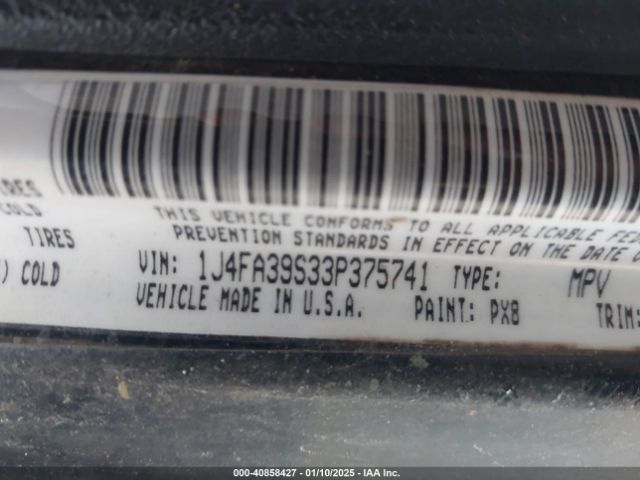 2003 JEEP WRANGLER 1J4FA39S33P375741 Photo 8