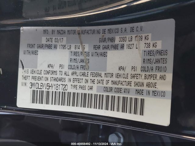 3MYDLBYV5HY181720 Toyota YARIS IA