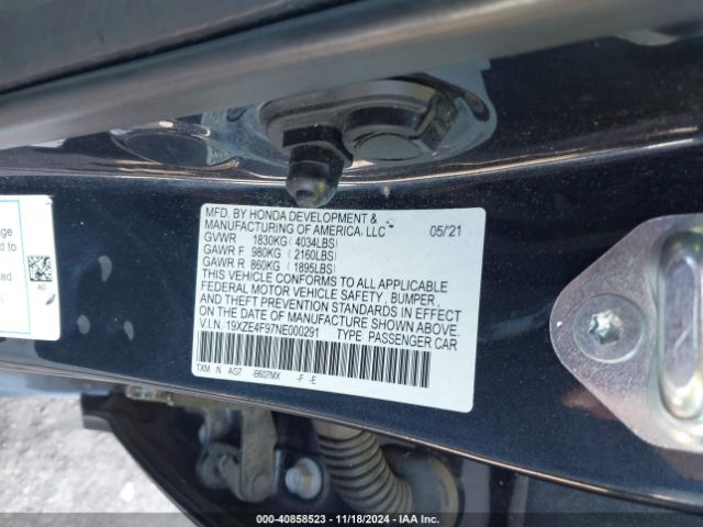 19XZE4F97NE000291 Honda Insight Touring