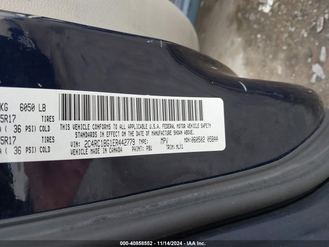 2C4RC1BG1ER442779 Chrysler Town & Country Touring