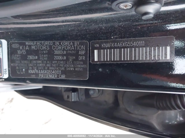 KIA FORTE LX 2016 KNAFK4A6XG5540111 Image 9