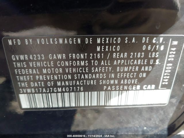 3VWB17AJ7GM407176 Volkswagen Jetta 1.8t Sport