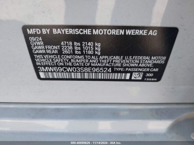 3MW69CW03S8E96524 BMW 3 Series 330i