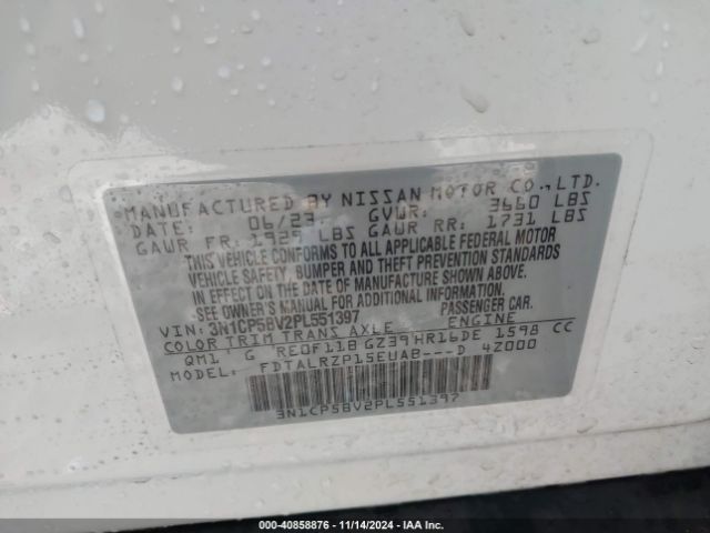 3N1CP5BV2PL551397 Nissan Kicks S Xtronic Cvt