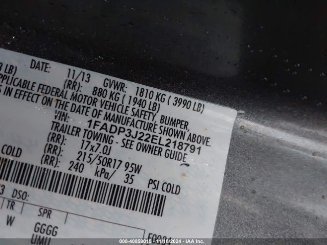 1FADP3J22EL218791 Ford Focus Titanium