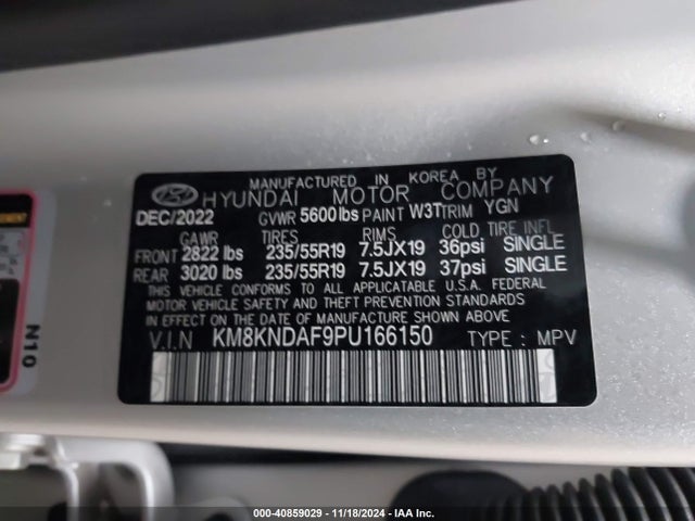 KM8KNDAF9PU166150 Hyundai Ioniq 5 Sel