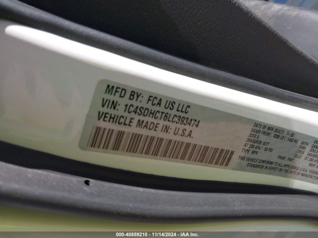 1C4SDHCT6LC393474 Dodge Durango R/t Rwd