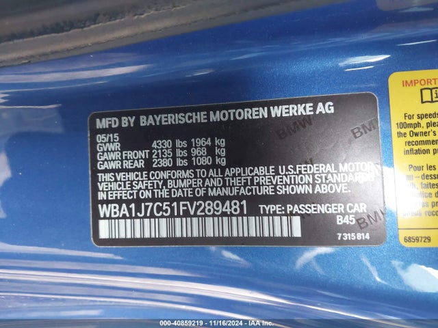WBA1J7C51FV289481 BMW M235