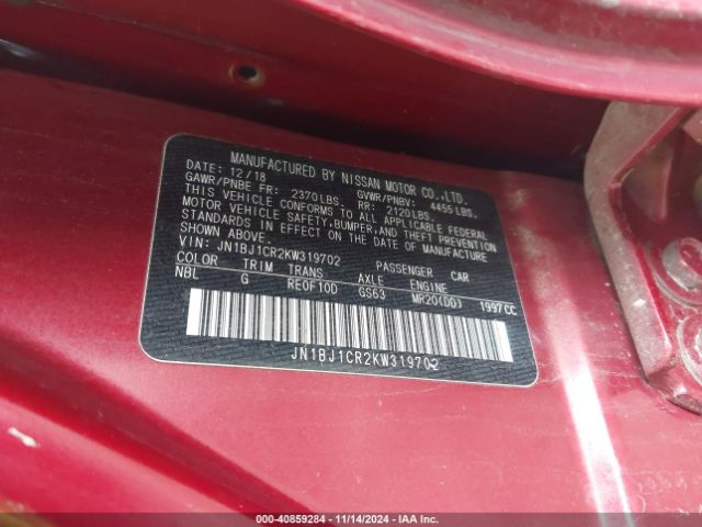 JN1BJ1CR2KW319702 Nissan Rogue Sport S