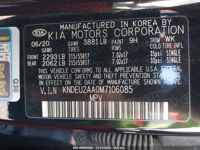 KIA SELTOS S 2021 KNDEU2AA0M7106085 Image 9