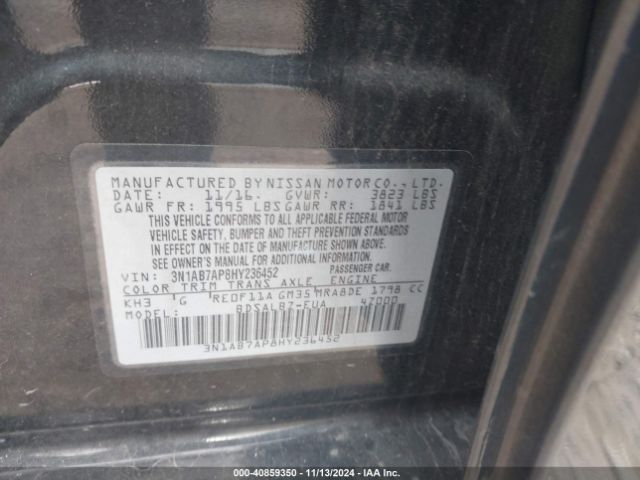 3N1AB7AP8HY236452 Nissan SENTRA S