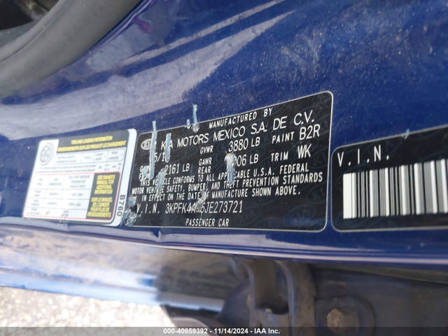 3KPFK4A76JE273721 KIA FORTE LX