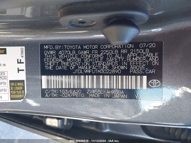 Toyota Prius Xle Awd-e 2021 JTDL9MFU1M3022890 Image 9