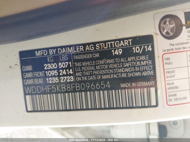 2015 MERCEDES-BENZ E 350 WDDHF5KB8FB096654 Photo 8