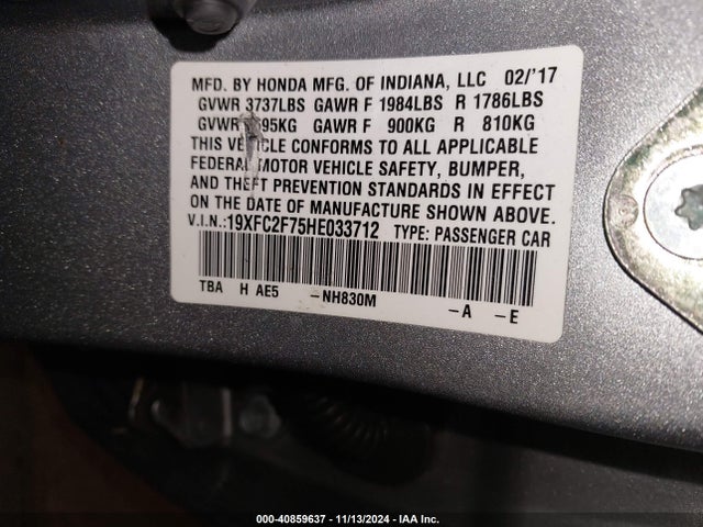 Honda k20c2 2017 19XFC2F75HE033712 Image 25