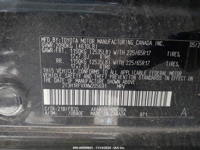 Toyota RAV4 LE 2022 2T3H1RFVXNW205691 Image 9