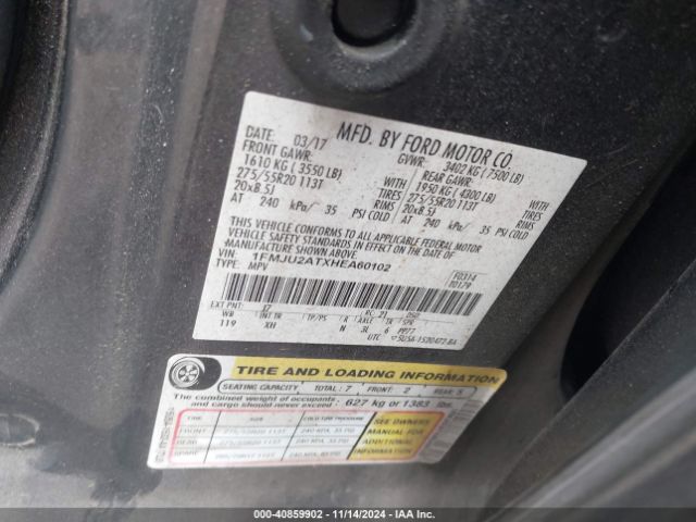 1FMJU2ATXHEA60102 Ford Expedition Limited