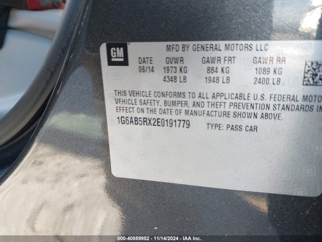 2014 CADILLAC ATS 1G6AB5RX2E0191779 Photo 8
