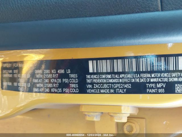 ZACCJBCT1GPE21452 Jeep Renegade Trailhawk