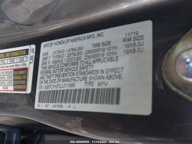 5J8TC1H31LL011666 Acura Rdx Standard