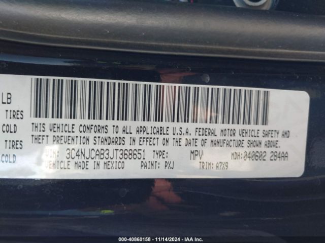 3C4NJCAB3JT368651 Jeep Compass Sport Fwd