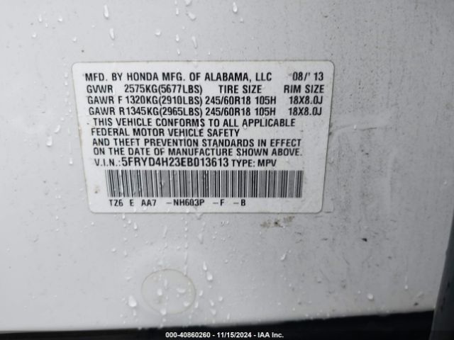 5FRYD4H23EB013613 Acura MDX