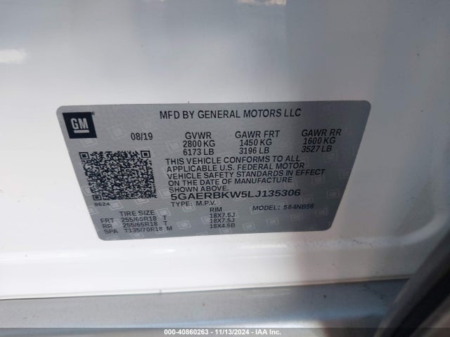 5GAERBKW5LJ135306 Buick Enclave Fwd Essence