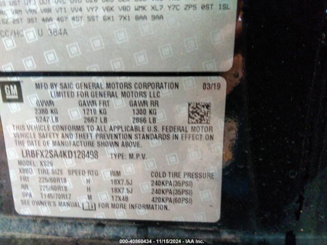 LRBFX2SA4KD128498 Buick Envision Awd Essence