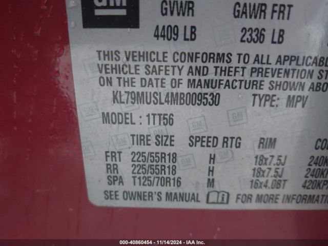KL79MUSL4MB009530 Chevrolet Trailblazer Awd Rs