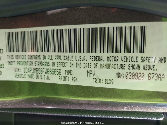1C4PJMBS0FW685656 Jeep Cherokee Trailhawk