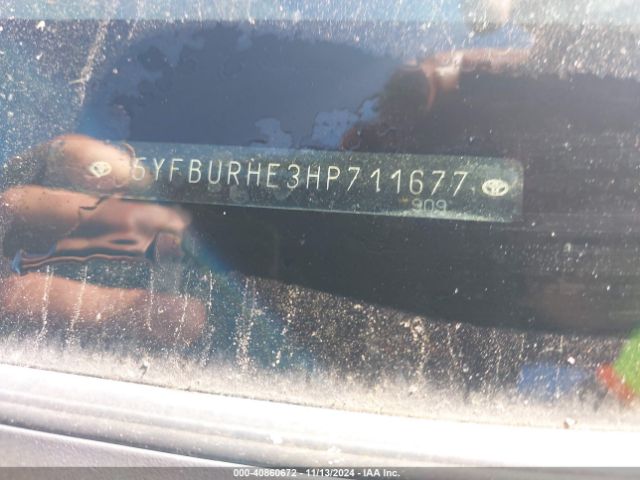 5YFBURHE3HP711677 Toyota COROLLA LE