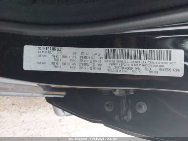 1C6SRFFT8KN796514 RAM 1500 Big Horn/lone Star  4x4 5'7 Box
