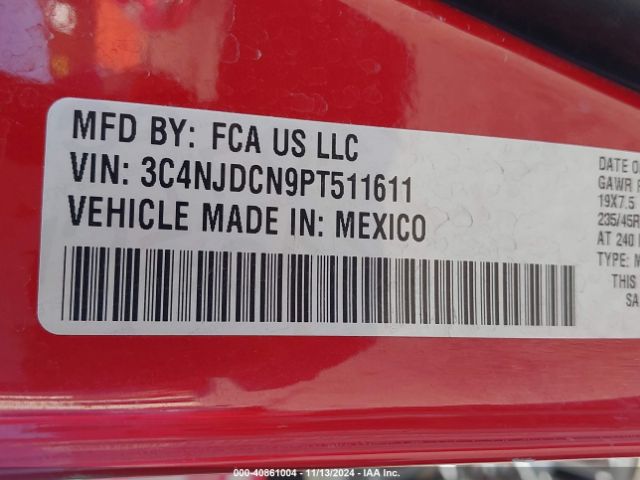 3C4NJDCN9PT511611 Jeep Compass (red) Edition 4x4
