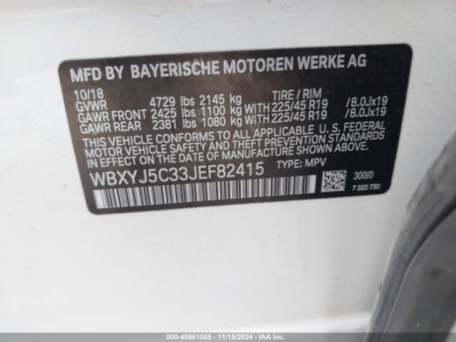 WBXYJ5C33JEF82415 BMW X2 Xdrive28i